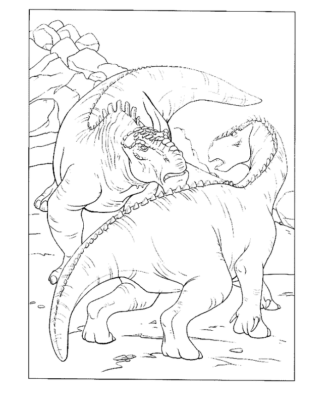 Plansa de colorat cu Dinozauri 152 60